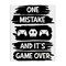 Stupell Industries One Mistake It's Game Over Canvas, design by Marcus Prime